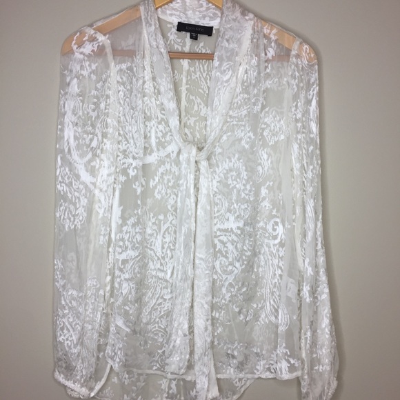 Karen Kane Tops - Nordstrom Karen Kane velvet sheer brocade blouse